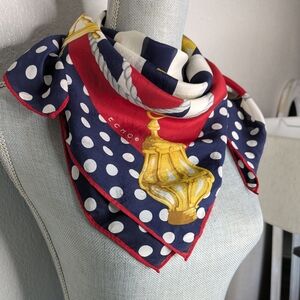 Echo Polka Dot and Nautical Print Silk Scarf